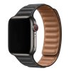 Kožený remienok s magnetom na Apple Watch - Čierny