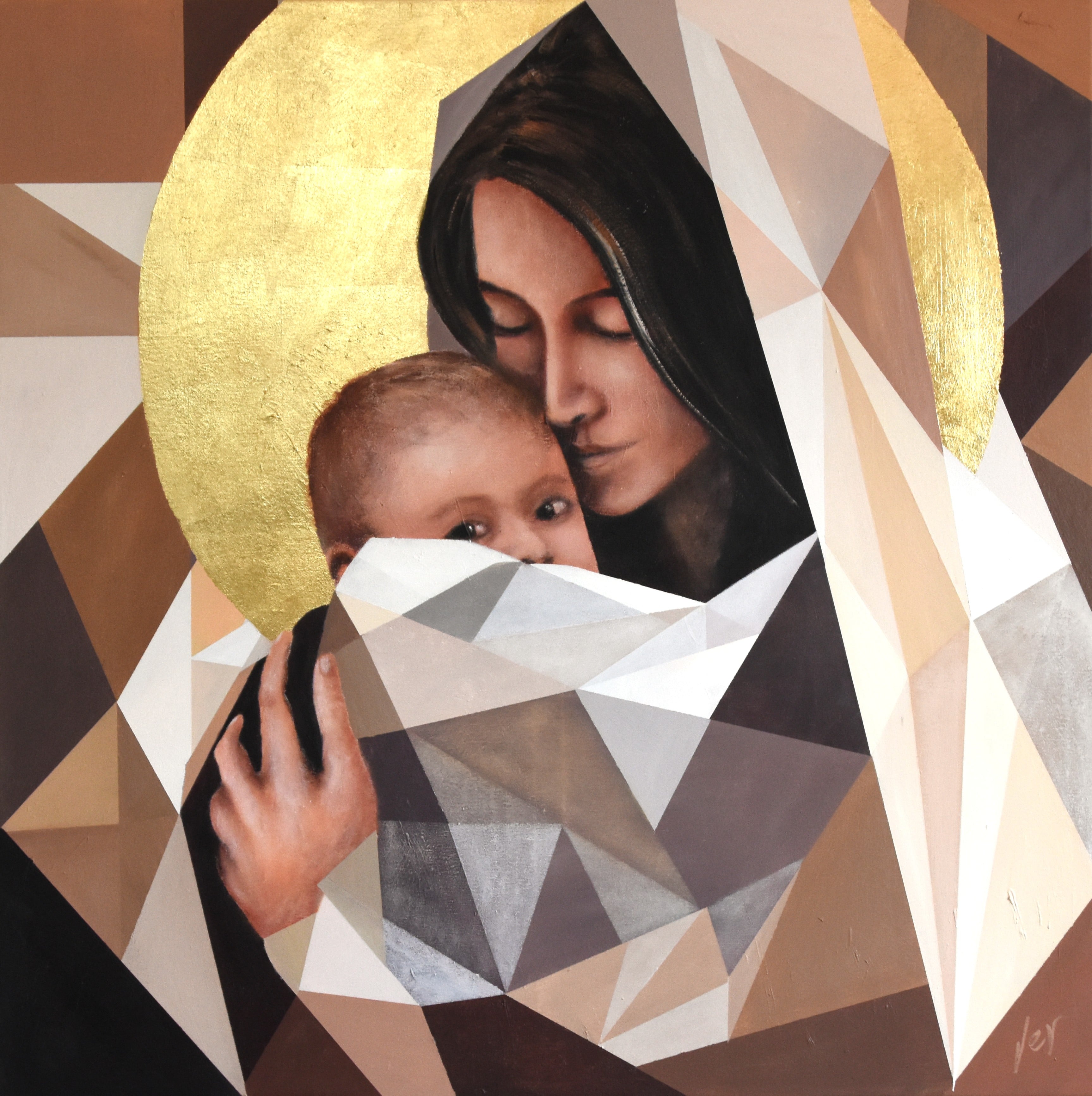 Matka s dieťaťom – FITART obraz 100 x 100 cm