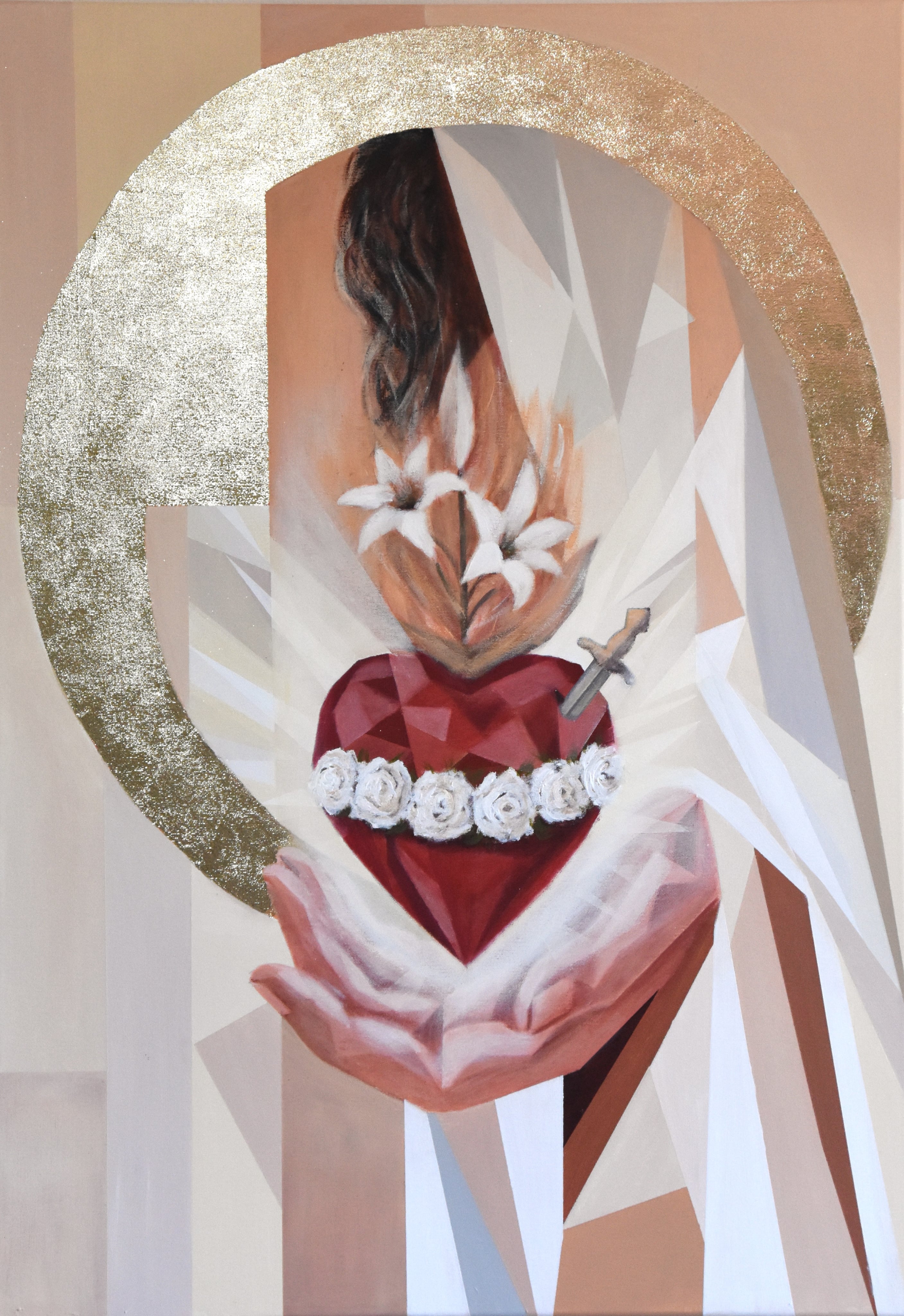 Nepoškvrnené Srdce Panny Márie – FITART obraz 100 x 70 cm