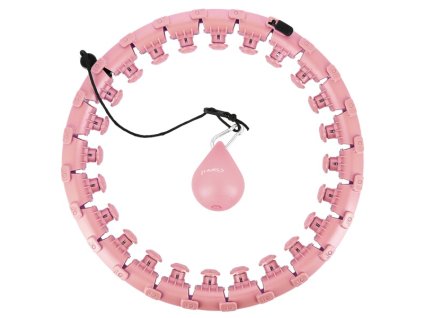 Masážní hula hoop HMS HHW01 se závažím růžová