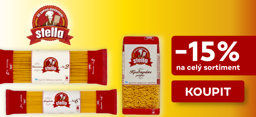STELLA těstoviny - sleva 15 procent