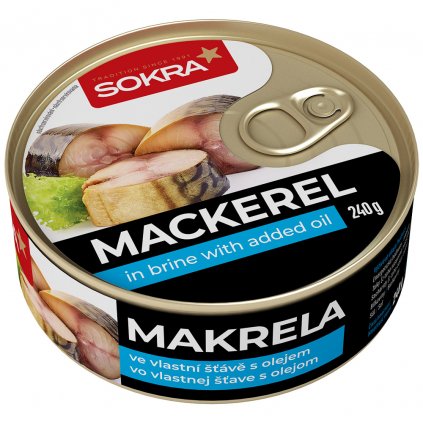 8588000289288 Makrela ve vlastni av s olejem 240g SOKRA