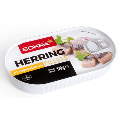 8588002218163 Sleďové filety v oleji 170g SOKRA