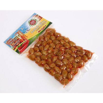 CRETAN FARMERS Olivy řecké zelené Chilli papričky 250g  250g