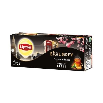 Lipton černý čaj Earl Grey 25 sáčků, 37,5g  37,5g