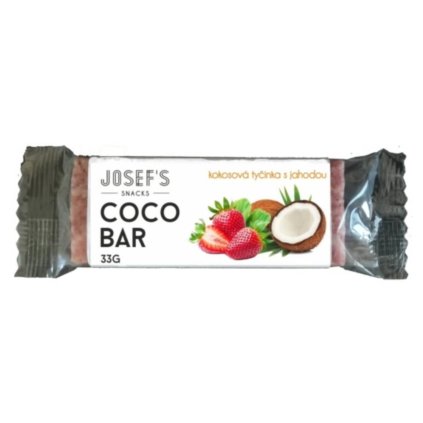 Josef’s snack Kokosová tyčinka s lyofilizovanou jahodou 33g  33g