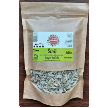 CRETAN FARMERS Silný krétský jednodruhový čaj Šalvěj 75g  75g