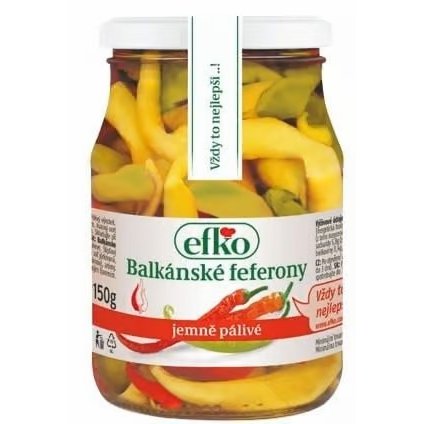 Efko Feferony balkánské jemně pálivé 330g  330g