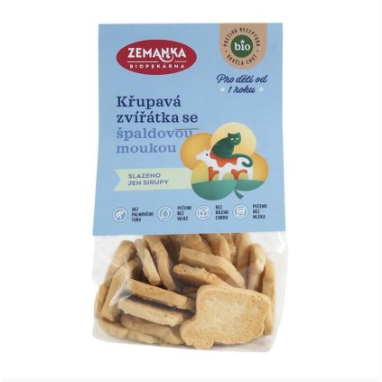 Biopekárna Zemanka Špaldová BIO zvířátka 100g  100g