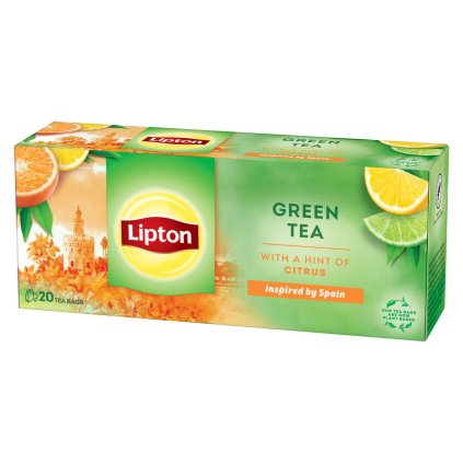 Lipton zelený čaj Citrus 20 sáčků, 26g  26g