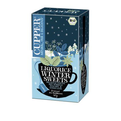 CUPPER BIO Liquorice Winter Sweets 20x2g  40g