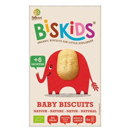 BISkids BIO měkké dětské celozrnné sušenky Natural 6M+ 120g  120g