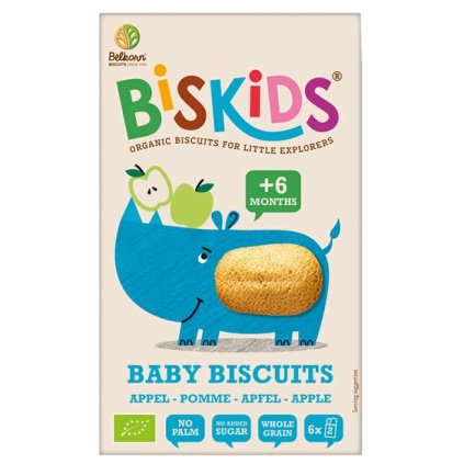 BISkids BIO měkké dětské sušenky s jablečnou šťávou bez přidaného cukru 6M+ 120g  120g