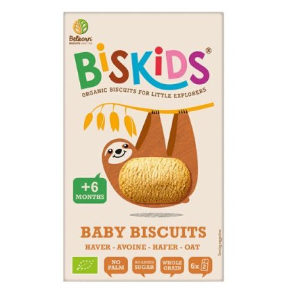 BISkids BIO dětské celozrnné ovesné sušenky bez přidaného cukru 6M+ 120g  120g