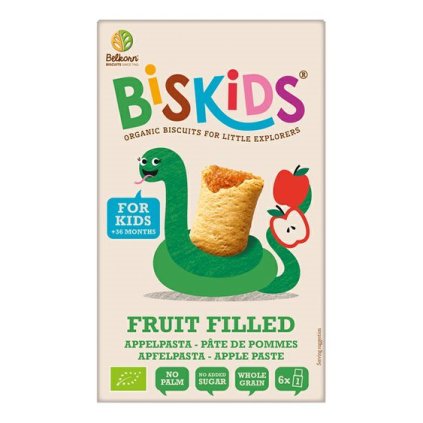 Belkorn BISkids BIO měkké dětské sušenky s jablečným pyré bez přidaného cukru 33% ovoce 120g  120g