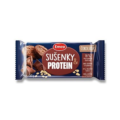 Emco Ovesné sušenky protein s čokoládou 60g  60g