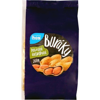 HOS Arašídy neloupané Buráky 200g - SLEVA  DMT 03/2026