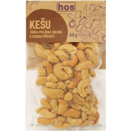 HOS Kešu jádra pražená solená s uzenou příchutí 60g  60g