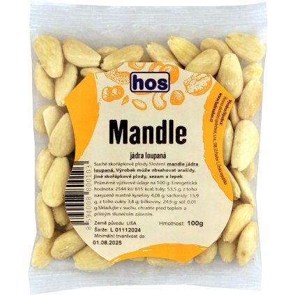 HOS Mandle jádra loupaná 100g  100g