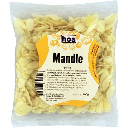 HOS Mandle plátky 100g  100g