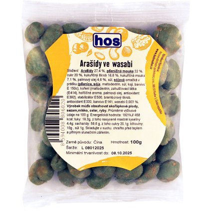 HOS Arašídy ve wasabi 100g  100g