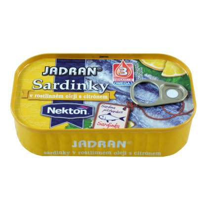 1019 sardinky v rostlinném oleji s citrónem JADRAN EO 125g