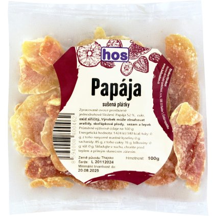 HOS Papája sušené plátky 100g  100g