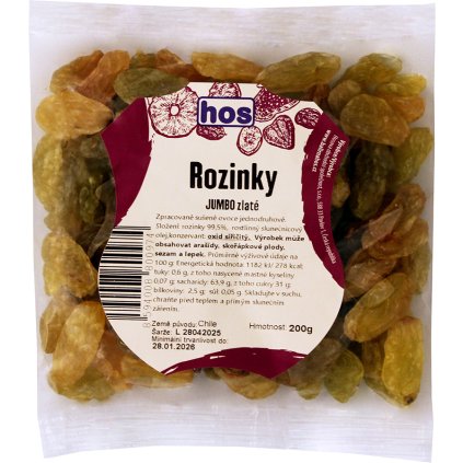 HOS Rozinky Jumbo zlaté 200g  200g