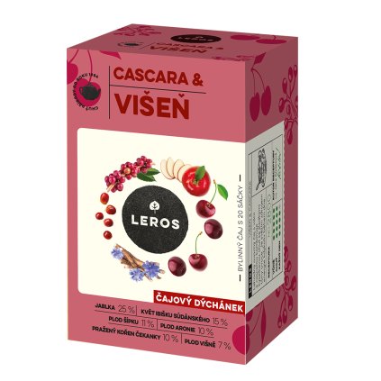Leros Čajový dýchánek Cascara - višeň 20x2g  40g