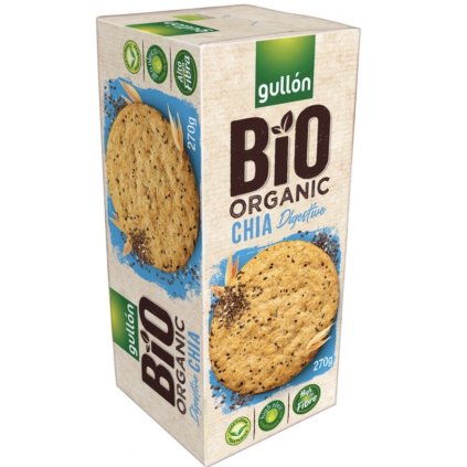 Gullón BIO Digestive sušenky s cereáliemi a chia semínky 270g  270g