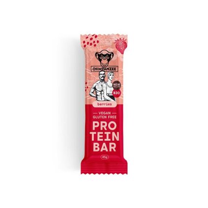 CHIMPANZEE BIO Protein bar Lesní plody 45g-SLEVA  DMT 12/2025