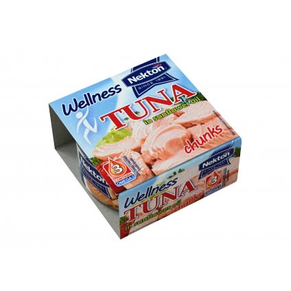 8008 tuňák ve slunečnicovém oleji kousky WELLNESS NEKTON EO 185g