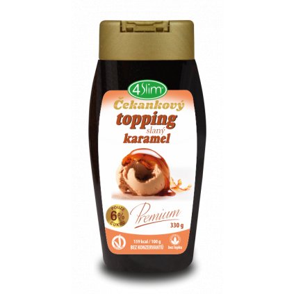 4Slim - Čekankový topping slaný karamel 330g  330 g