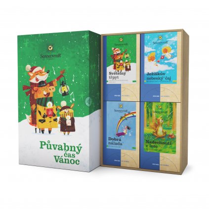 Sonnentor Dárková kazeta 4 čajů - Půvabný čas Vánoc 103g  102,6g