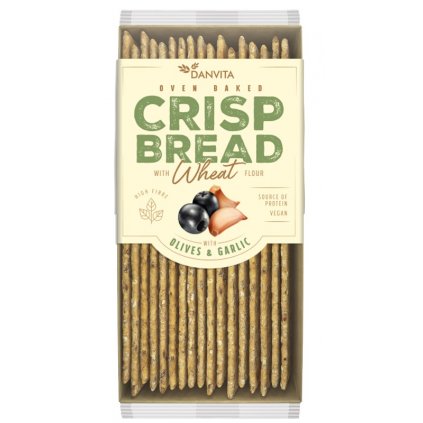 CRISP BREAD Wheat OLIVES &GARLIC