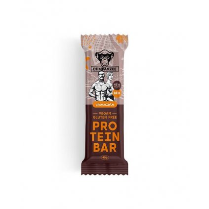 CHIMPANZEE BIO Protein bar Čokoláda 45g - SLEVA  DMT 03/2026