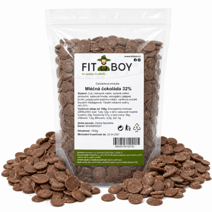 fitboy mléčná čokoláda 1000g 2
