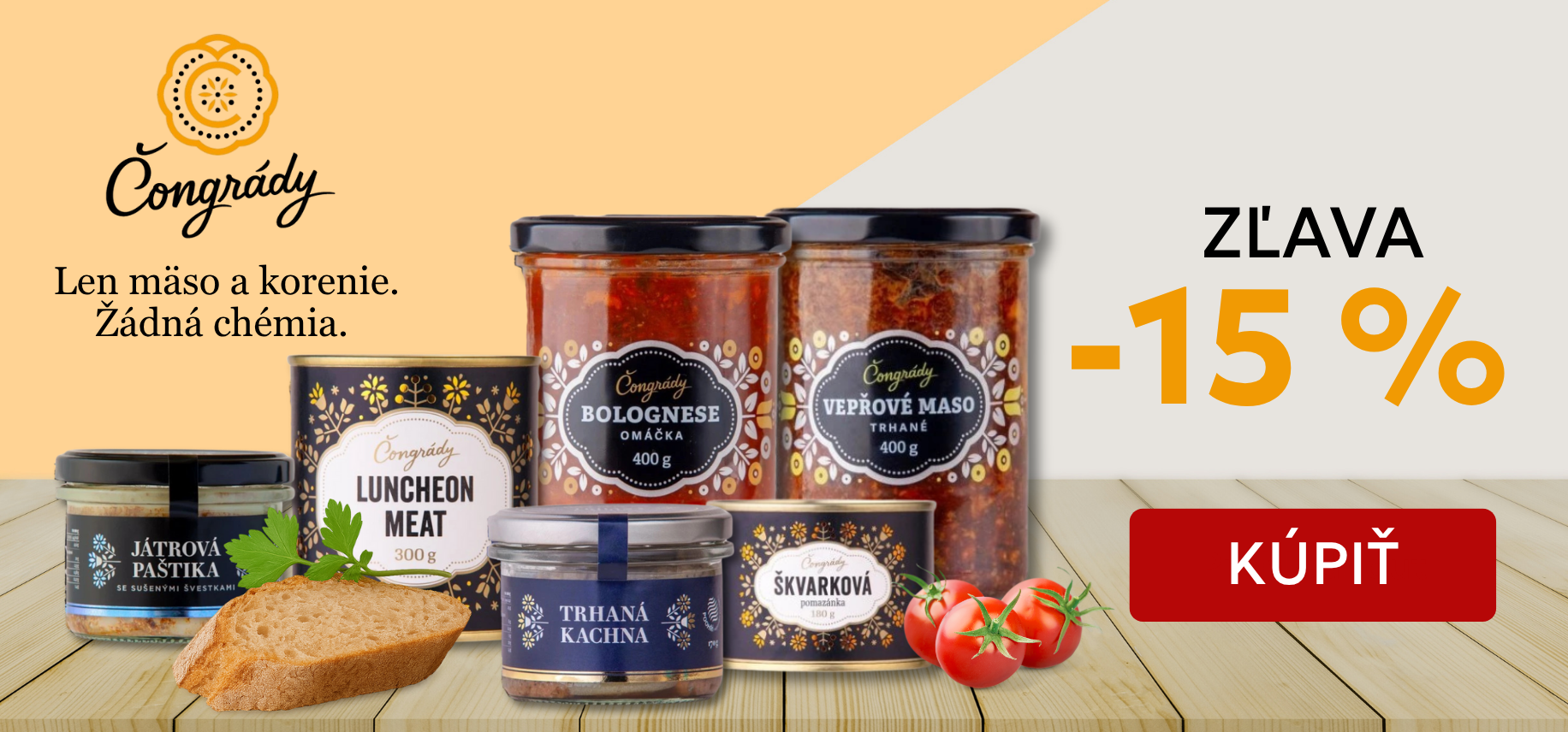 Čongrády - zlava -15 %