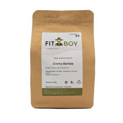 FITBOY Crema Barista zrnková káva 70/30 250g  250g