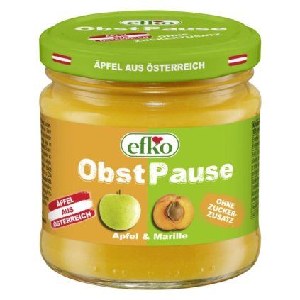 Efko ObstPause Jablko - marhuľa 210g - ZĽAVA  DMT 06/2026
