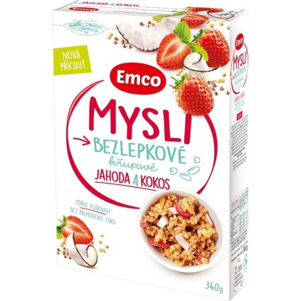 Emco Mysli bezlepková jahoda a kokos 340g  340g