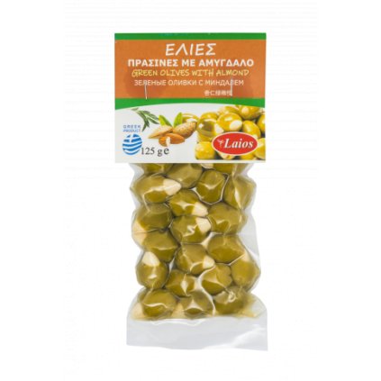 LAIOS Zelené olivy plnené mandľou 125g  125g