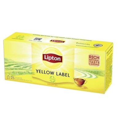 Lipton čierny čaj Yellow Label 25 sáčkov, 50g  50g