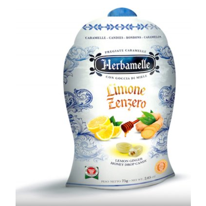 Herbamelle plnené cukríky Citrón-zázvor 75g  75g
