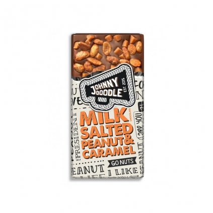 8046 404 1 johnny doodle mlecna cokolada slane arasidy a karamel 150 gramu