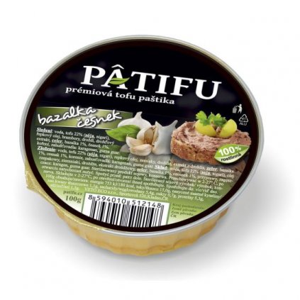 9598 pastika patifu bazalka a cesnek 100 g veto eco