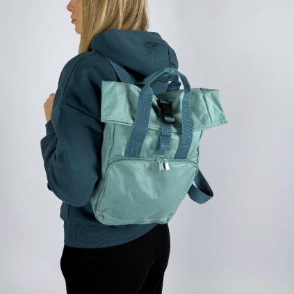 Recycled Mini Roll-Top Backpack