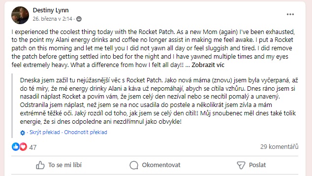 Destiny Lynn: Zážitek s Rocket Patchem - Osobní Příběh