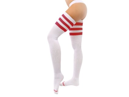 Nadkolenky Coolsocks WHITE/RED
