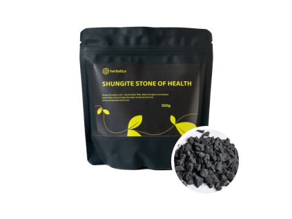 Minerál šungit drť - přírodní filtr vody 500g - Herbatica